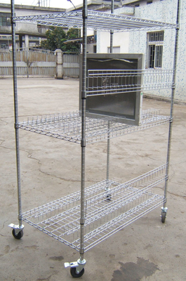 SMT Stencil Turnover PCB Storage Trolley Stainless steel 400mm