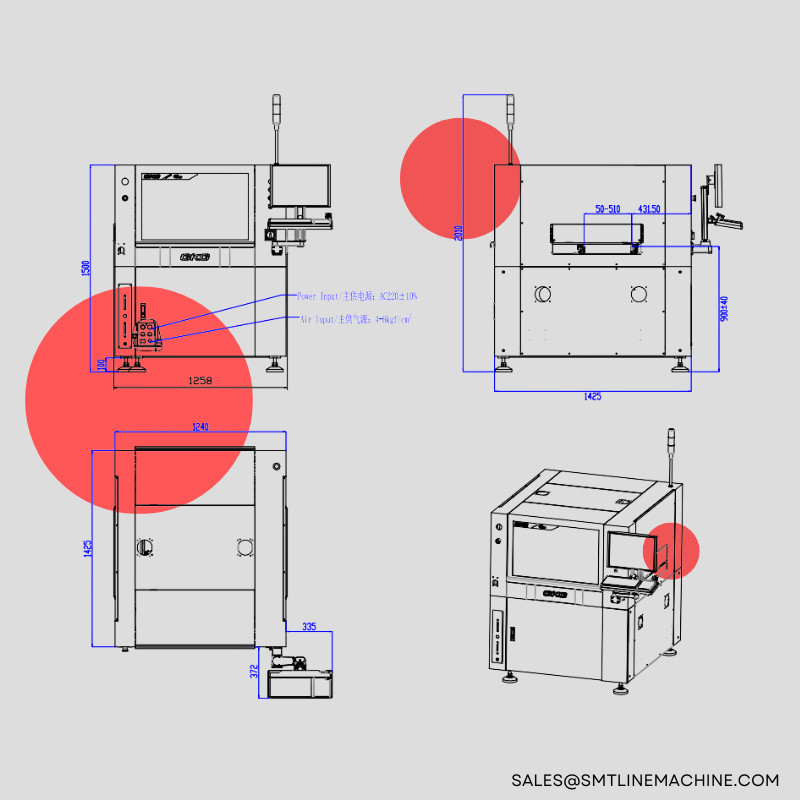 GKG GLS Automatic SMT Stencil Printer 510*510mm