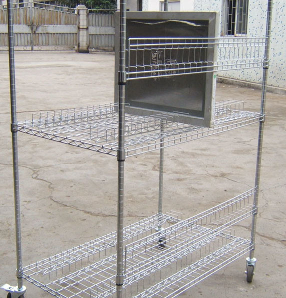 SMT Stencil Turnover PCB Storage Trolley Stainless steel 400mm