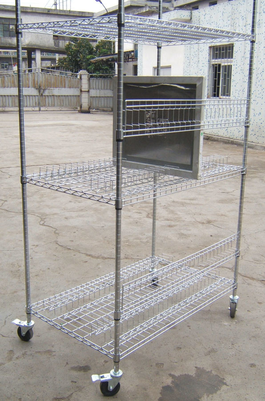SMT Stencil Turnover PCB Storage Trolley Stainless steel 400mm